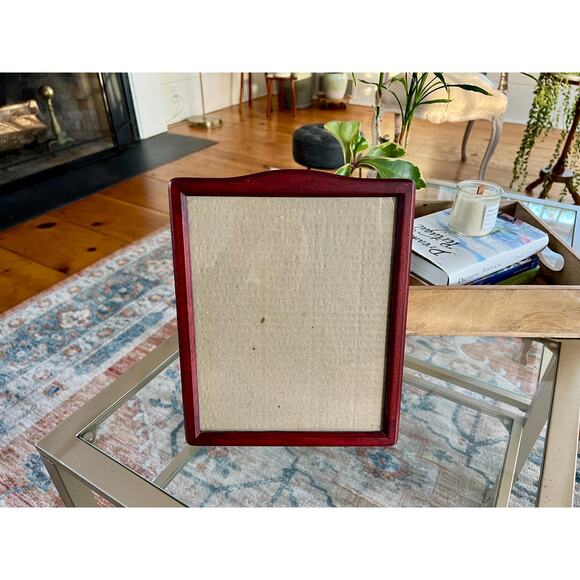 Vintage MCM Modern  Wood Picture frame, 8" x 10", Danish Modern Rounded Edge - Picture 1 of 10
